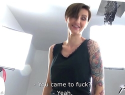 Alternative Tattooed Bitch Has Her Hairy Snatch Filled