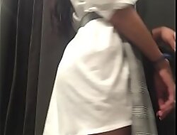 Join me in shopping center changing room, asian no smalls public upskirt