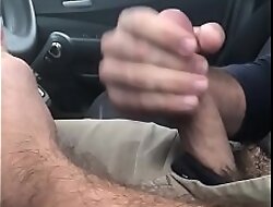 Stroking Big Cock for Curious Trucker