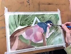 Pintando a Stoya